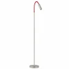 Busch Lampe pied LED Rocco, nickel mat bras flex rouge| Lampadaires Led|Lampadaires