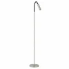 Busch Lampe pied LED Rocco, nickel mat bras flex noir| Lampadaires Led|Lampadaires