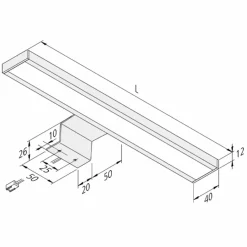 Hera Lampe pour meubles LED Lugano 4.000K, 90 cm| Luminaires Led D'Intérieur