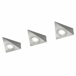 Trio Lighting Lampe sous meuble LED Ecco lot de 3, nickel mat| Luminaires Led D'Intérieur