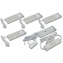 Hera Lampe sous meuble LED Eco-Pad F par 5, 3000K alu| Luminaires Led D'Intérieur