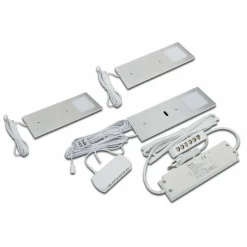 Hera Lampe sous meuble LED Eco-Pad F par 3, 4000K alu| Luminaires Led D'Intérieur