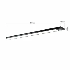 ORION Lampe sous meuble LED Norman, noir, batterie, capteur, USB| Luminaires Led D'Intérieur