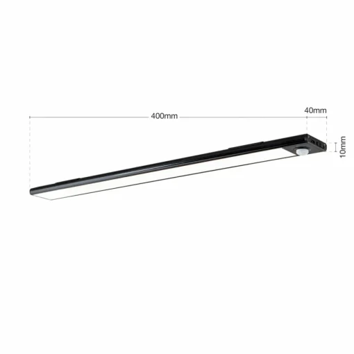 ORION Lampe sous meuble LED Norman, noir, batterie, capteur, USB| Luminaires Led D'Intérieur