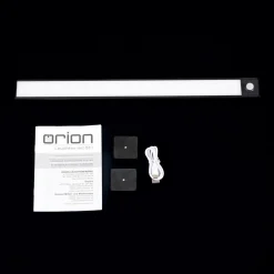 ORION Lampe sous meuble LED Norman, noir, batterie, capteur, USB| Luminaires Led D'Intérieur