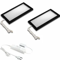 Hera Lampe sous meuble LED Sky par 2 3 000 K noire| Luminaires Led D'Intérieur