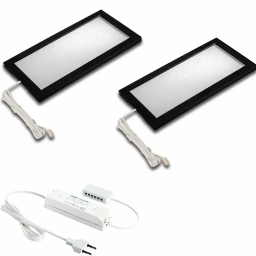 Hera Lampe sous meuble LED Sky par 2 3 000 K noire| Luminaires Led D'Intérieur
