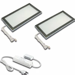 Hera Lampe sous meuble LED Sky par 2 4 000 K acier inox| Luminaires Led D'Intérieur