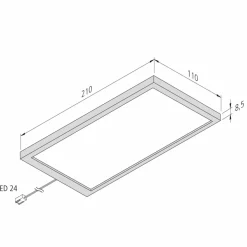 Hera Lampe sous meuble LED Sky par 3, 3 000 K inox| Luminaires Led D'Intérieur