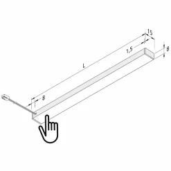 Hera Lampe sous meuble LED Top-Stick FMT, 3.000K, 120cm| Luminaires Led D'Intérieur