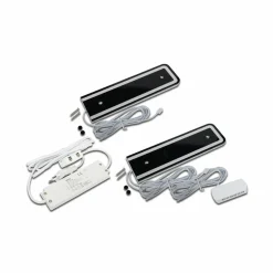 Hera Lampe sous meuble LED U-Pad F, lot de 2 4.000K noir Capteur| Luminaires Led D'Intérieur