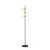 Mantra Iluminación Lampe sur pied Cellar, fer, noir, verre, blanc, à 4 lampes| Lampadaires Led|Lampadaires
