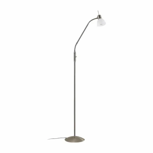 Lindby Lampe sur pied Gwendolin, couleur nickel, 1 lampe| Lampadaires Led|Lampadaires