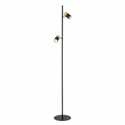 ORION Lampe sur pied Kevin, à 2 lampes, noir/or| Lampadaires Led|Lampadaires