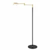 ORION Lampe sur pied LED Boston, dim tactile noir/laiton| Lampadaires Led|Lampadaires
