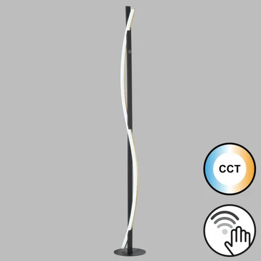 FISCHER & HONSEL Lampe sur pied LED Bridge capteur dim CCT noire| Lampadaires Led|Lampadaires