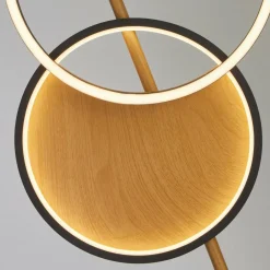Searchlight Lampe sur pied LED Curio, aspect bois| Lampadaires Led|Lampadaires