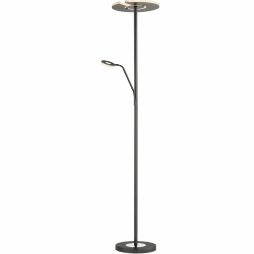 FISCHER & HONSEL Lampe sur pied LED Dent, noir, 180 cm, CCT, à 2 lampes| Lampadaires Led|Lampadaires