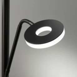 FISCHER & HONSEL Lampe sur pied LED Dent, noir, 180 cm, CCT, à 2 lampes| Lampadaires Led|Lampadaires