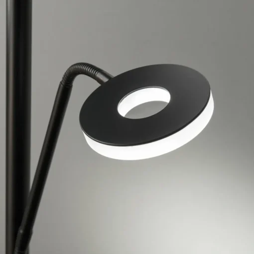 FISCHER & HONSEL Lampe sur pied LED Dent, noir, 180 cm, CCT, à 2 lampes| Lampadaires Led|Lampadaires