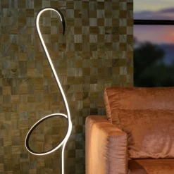 Lucide Lampe sur pied LED Flamingo, noir, RVB, acier, hauteur 127 cm| Lampadaires Led|Lampadaires