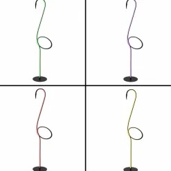 Lucide Lampe sur pied LED Flamingo, noir, RVB, acier, hauteur 127 cm| Lampadaires Led|Lampadaires