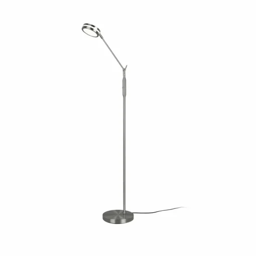 Trio Lighting Lampe sur pied LED Franklin, variateur, nickel| Lampadaires Led|Lampadaires