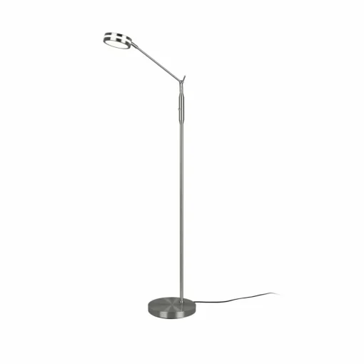 Trio Lighting Lampe sur pied LED Franklin, variateur, nickel| Lampadaires Led|Lampadaires