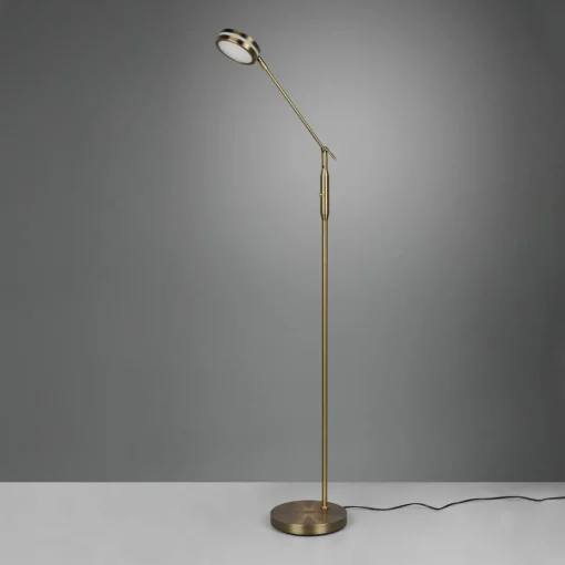 Trio Lighting Lampe sur pied LED Franklin, variateur, ancien| Lampadaires Led|Lampadaires