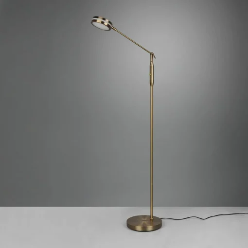 Trio Lighting Lampe sur pied LED Franklin, variateur, ancien| Lampadaires Led|Lampadaires