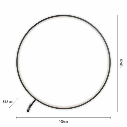 Paul Neuhaus Lampe sur pied LED Hula CCT avec télécommande Ø 100cm| Lampadaires Led|Lampadaires