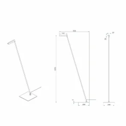 Lucide Lampe sur pied LED Lavale, noir, intensité variable, hauteur 138 cm| Lampadaires Led|Lampadaires