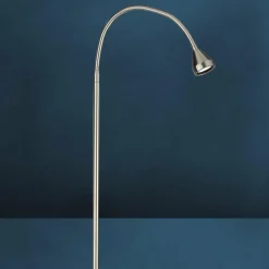 Busch Lampe sur pied LED Mini, bras flexible, nickel, 3.000K| Lampadaires Led|Lampadaires