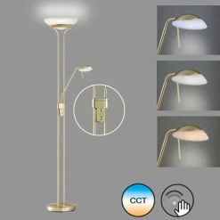 FISCHER & HONSEL Lampe sur pied LED Pool, couleur laiton, hauteur 182 cm, à 2 lampes.| Lampadaires Led|Lampadaires