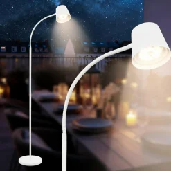 Briloner Lampe sur pied LED rechargeable Cielo, blanc, variateur tactile, câble USB| Lampadaires Led|Lampadaires
