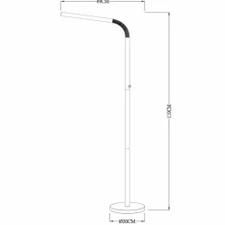 Lucide Lampe sur pied LED rechargeable Gilly, noir| Lampadaires Led|Lampadaires