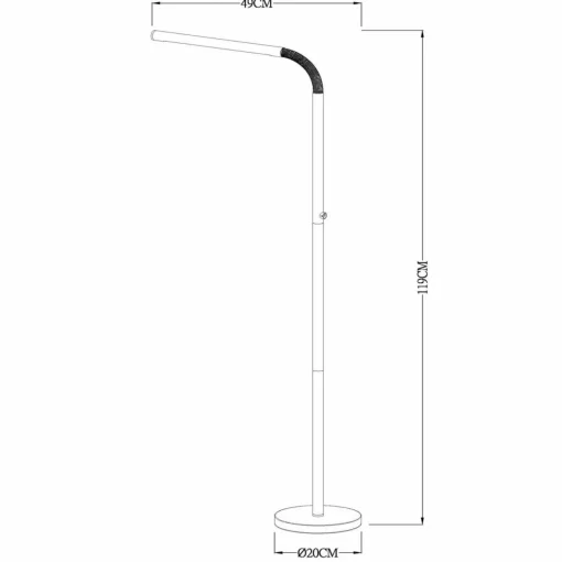 Lucide Lampe sur pied LED rechargeable Gilly, noir| Lampadaires Led|Lampadaires