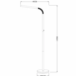 Lucide Lampe sur pied LED rechargeable Gilly, blanc| Lampadaires Led|Lampadaires