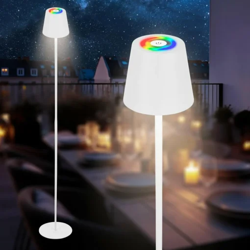 Briloner Lampe sur pied LED rechargeable Coloris, blanc, RVB, variateur| Lampadaires Led|Lampadaires