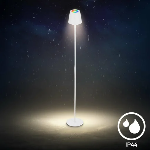Briloner Lampe sur pied LED rechargeable Coloris, blanc, RVB, variateur| Lampadaires Led|Lampadaires