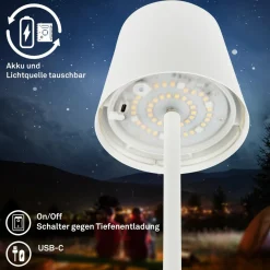 Briloner Lampe sur pied LED rechargeable Coloris, blanc, RVB, variateur| Lampadaires Led|Lampadaires