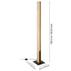 EGLO Lampe sur pied LED Smart-ZIG Anchorena-Z, hauteur 150 cm, RVB, CCT| Lampadaires Led|Lampadaires