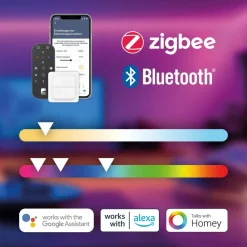 EGLO Lampe sur pied LED Smart-ZIG Anchorena-Z, hauteur 150 cm, RVB, CCT| Lampadaires Led|Lampadaires