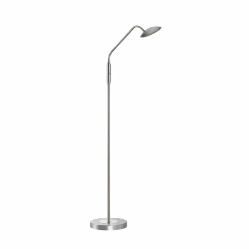 FISCHER & HONSEL Lampe sur pied LED Tallri, couleur nickel, hauteur 135 cm, CCT| Lampadaires Led|Lampadaires