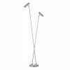 HELL Lampe sur pied LED Tom Pro, nickel mat, à 2 lampes, CCT, variateur d'intensité| Lampadaires Led|Lampadaires