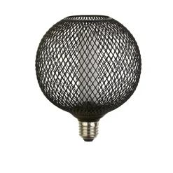 Searchlight LED Deco Bulb Wire Globe E27 4,5W 2.700K noir Mesh| Lampes Led À Intensité Variable|Ampoules Led