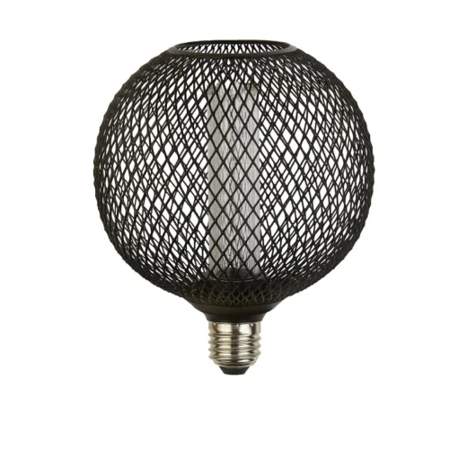 Searchlight LED Deco Bulb Wire Globe E27 4,5W 2.700K noir Mesh| Lampes Led À Intensité Variable|Ampoules Led