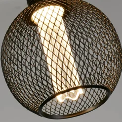 Searchlight LED Deco Bulb Wire Globe E27 4,5W 2.700K noir Mesh| Lampes Led À Intensité Variable|Ampoules Led