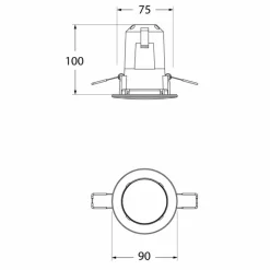 Fumagalli LED downlight Teresa 90, GU10, CCT, 3,5W, noir| Spots Encastrés Led|Luminaires Led D'Intérieur