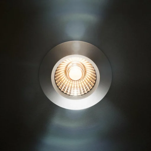 Sigor LED Spot à encastrer au plafond Diled, Ø 6,7 cm, 3.000 K, acier| Spots Encastrés Led|Luminaires Led D'Intérieur